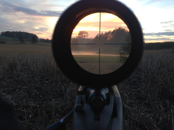 Skymning kommer och så gör även diset längs med marken. 